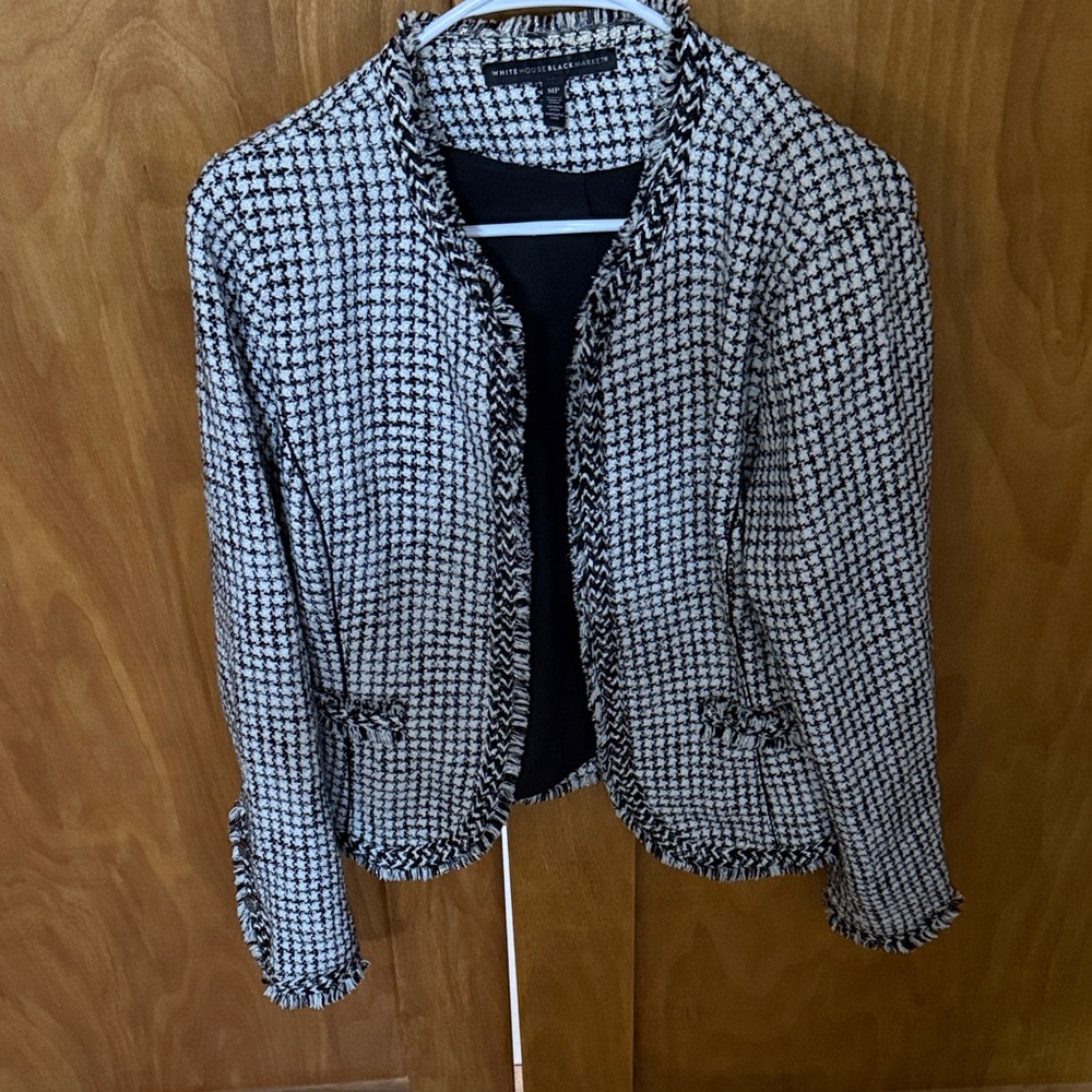 White House Black Market Houndstooth Blazer